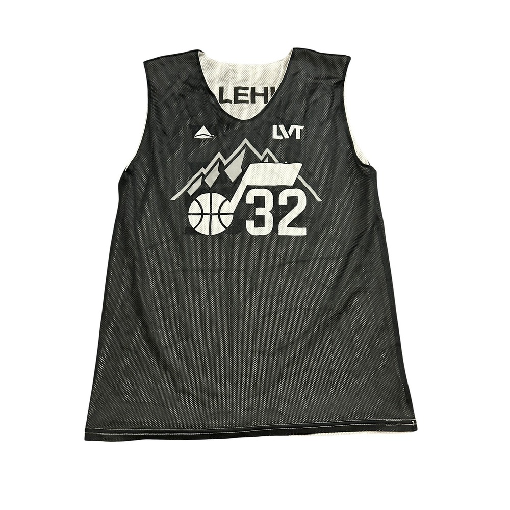 Smash Athletics Utah Jazz Basketball Jersey Men Medium Black Reversible #32 LEHI